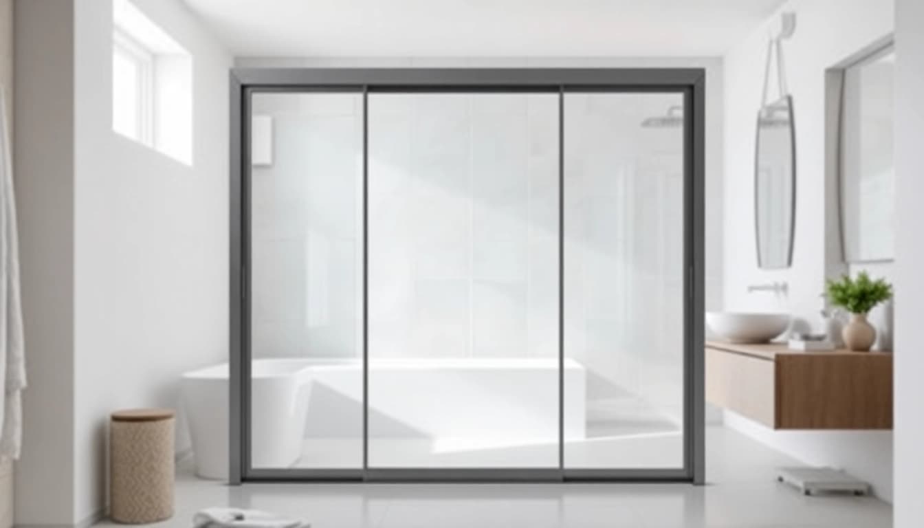 Elegant shower screen sliding door enhances a modern bathroom's aesthetics and functionality.