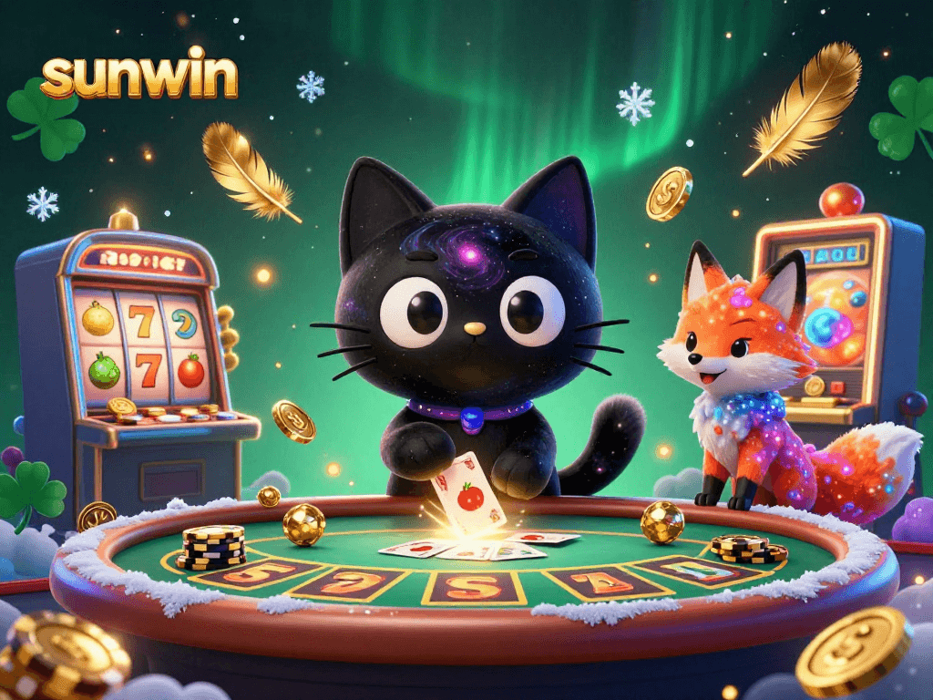 Experience thrilling cosmic gaming adventures at sunwin with vibrant characters and slot machines.