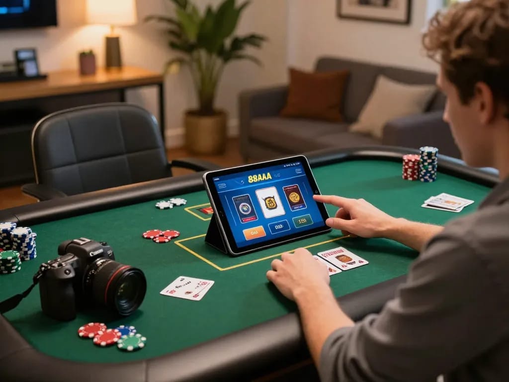 Engage in dynamic online gaming with link 88aa on tablet and cozy atmosphere
