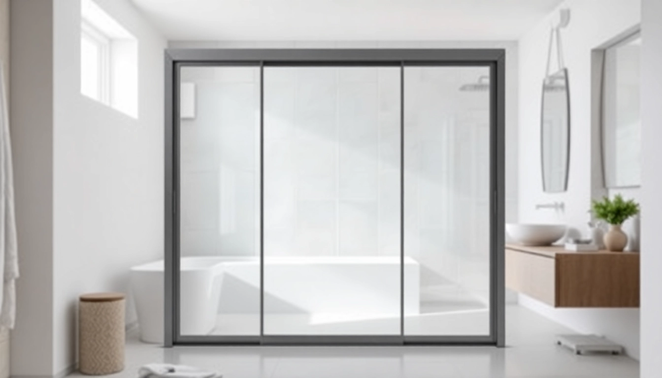 Elegant shower screen sliding door enhances a modern bathroom's aesthetics and functionality.