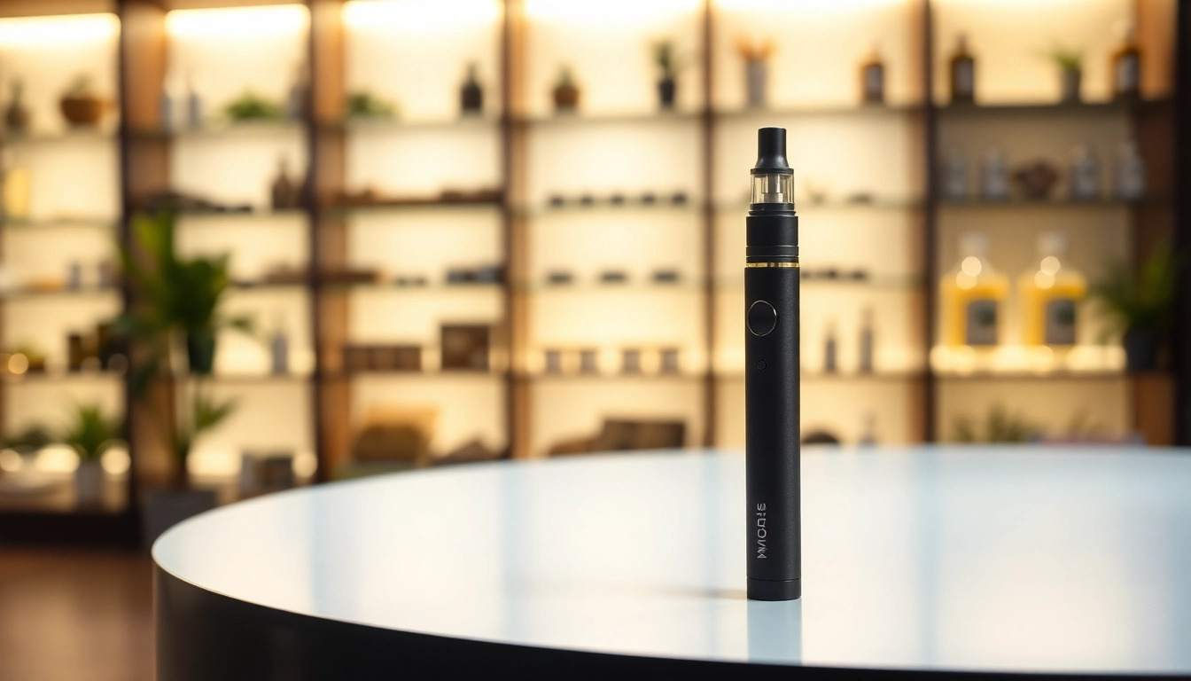 Buy DMT vape pen showcased elegantly in a calming environment.