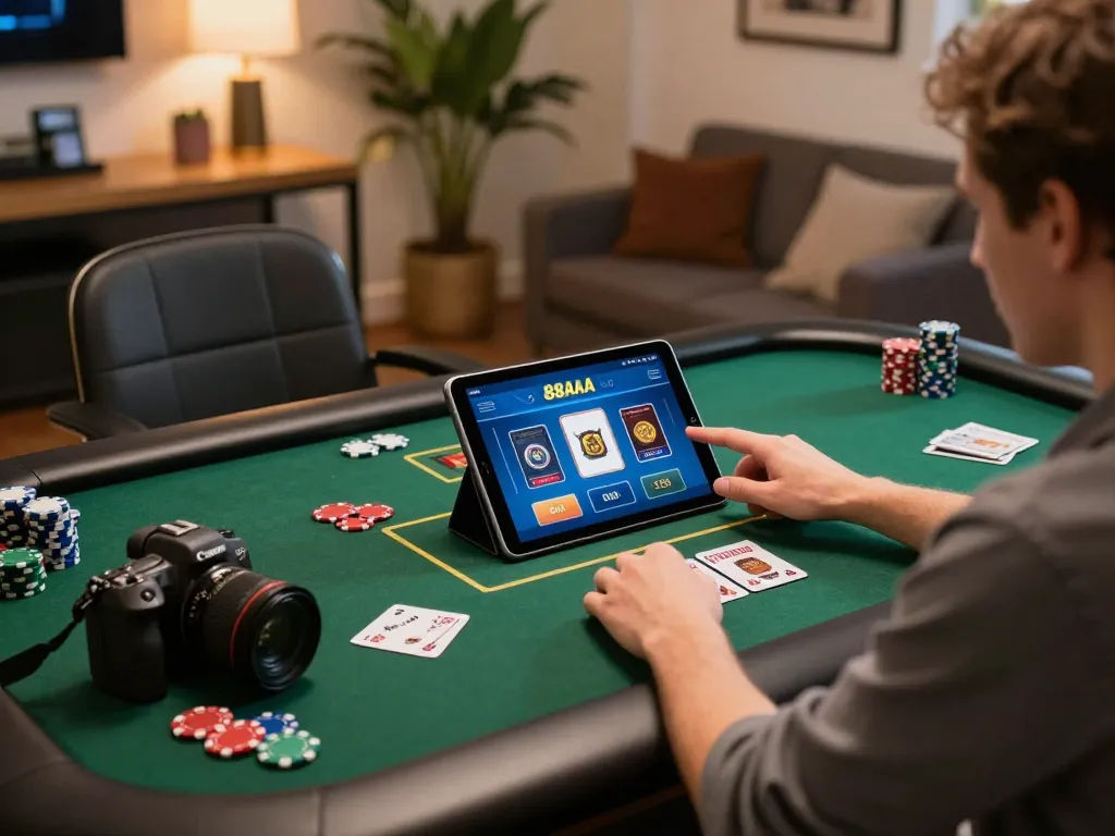 Engage in dynamic online gaming with link 88aa on tablet and cozy atmosphere