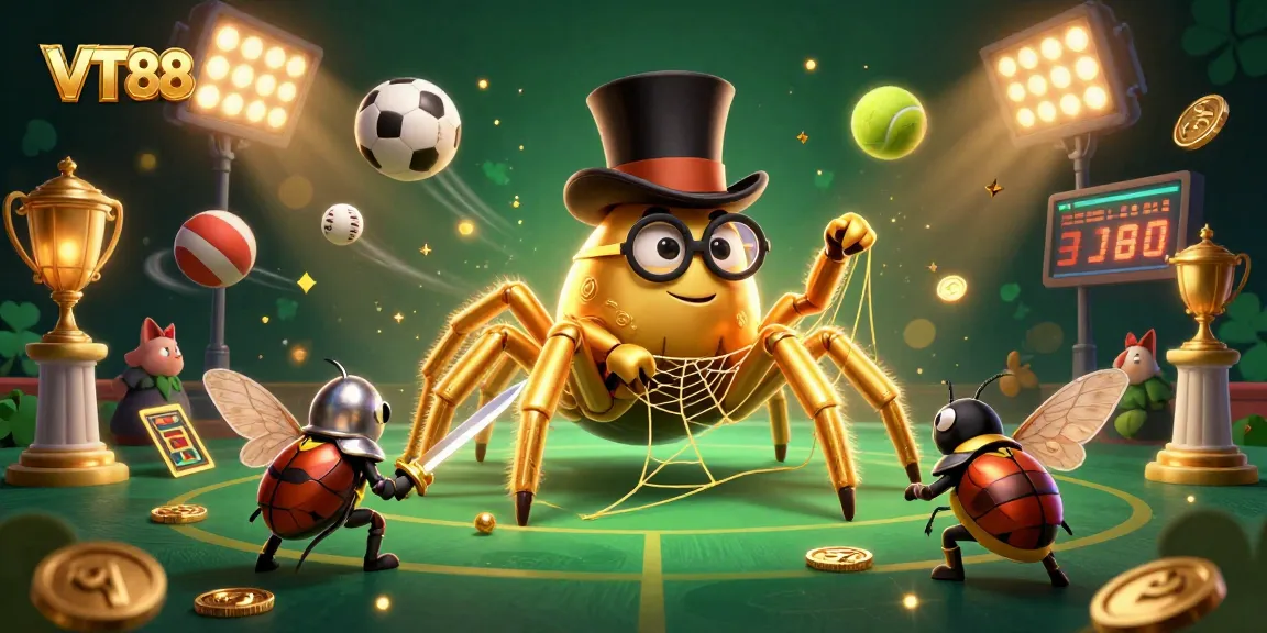 VT88 celebrates thrilling gameplay with vibrant casino characters and sports elements