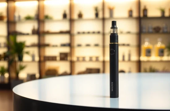 Buy DMT vape pen showcased elegantly in a calming environment.
