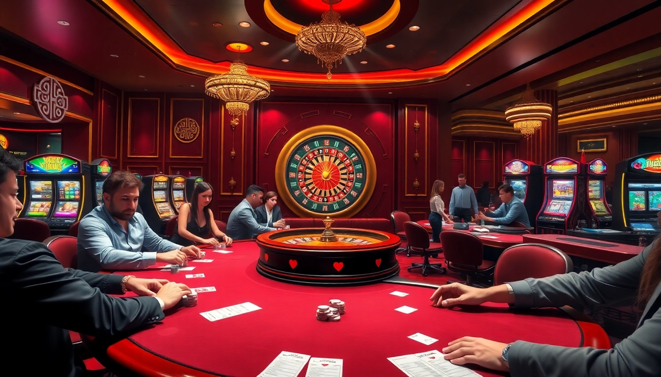 Experience the excitement of five88 at a high-stakes poker table surrounded by avid players.
