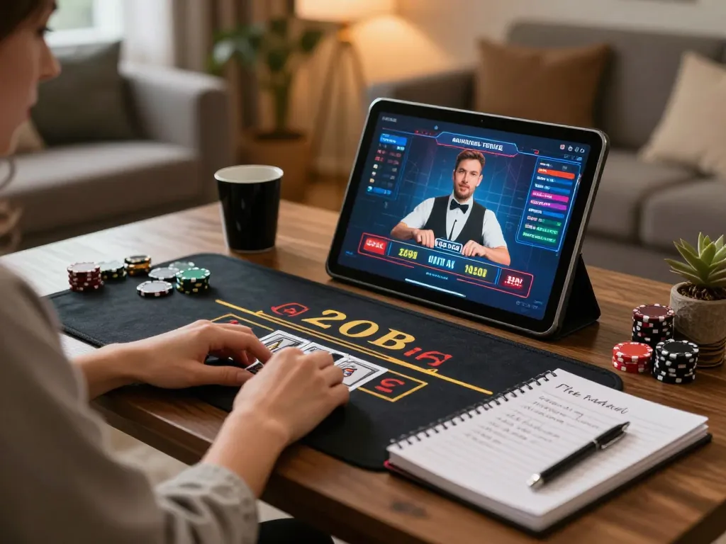 Player strategizing in a cozy home with F168 trang chính thức online game interface on tablet