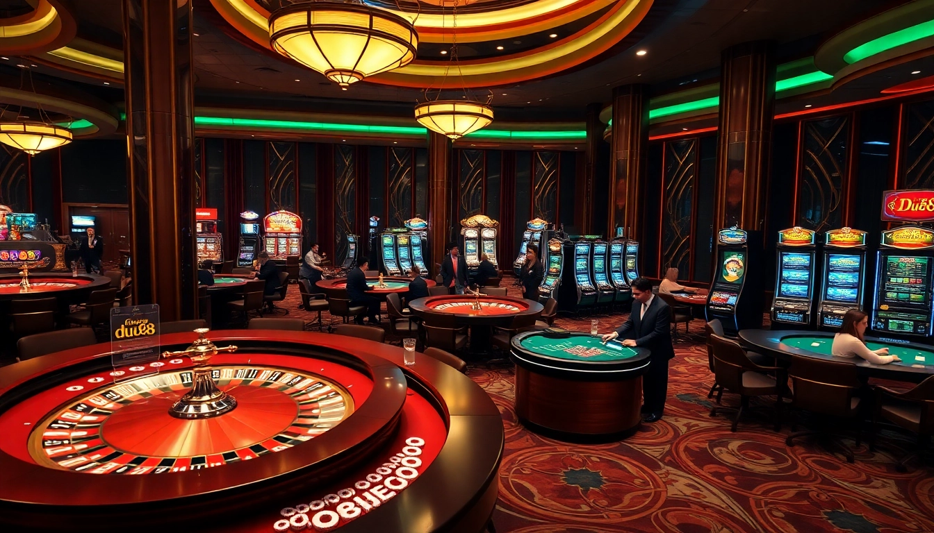 Experience thrilling action at du88 with vibrant casino tables and engaging players.