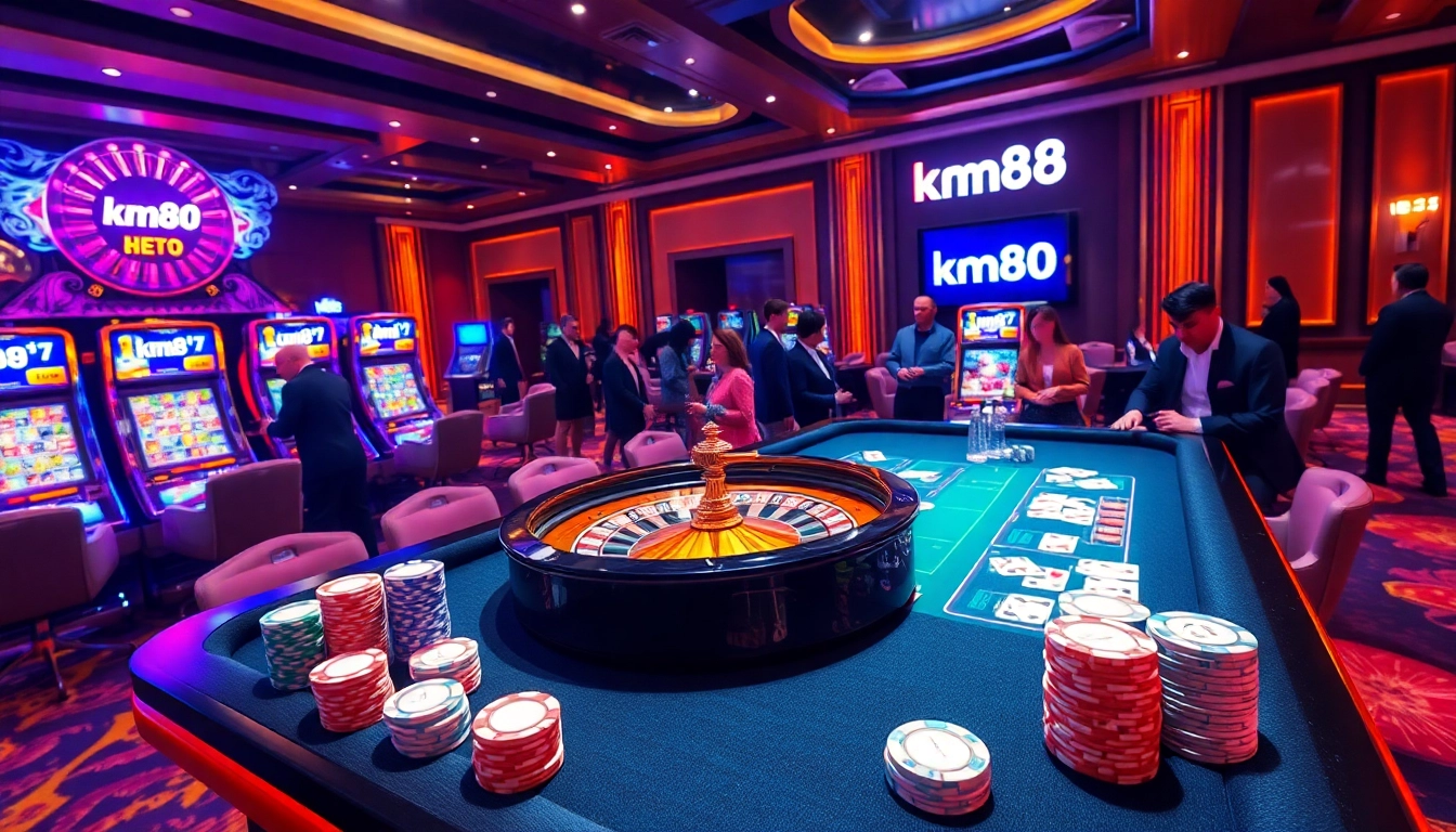 Experience high-stakes gambling at km88 with vibrant casino tables and thrilling action.