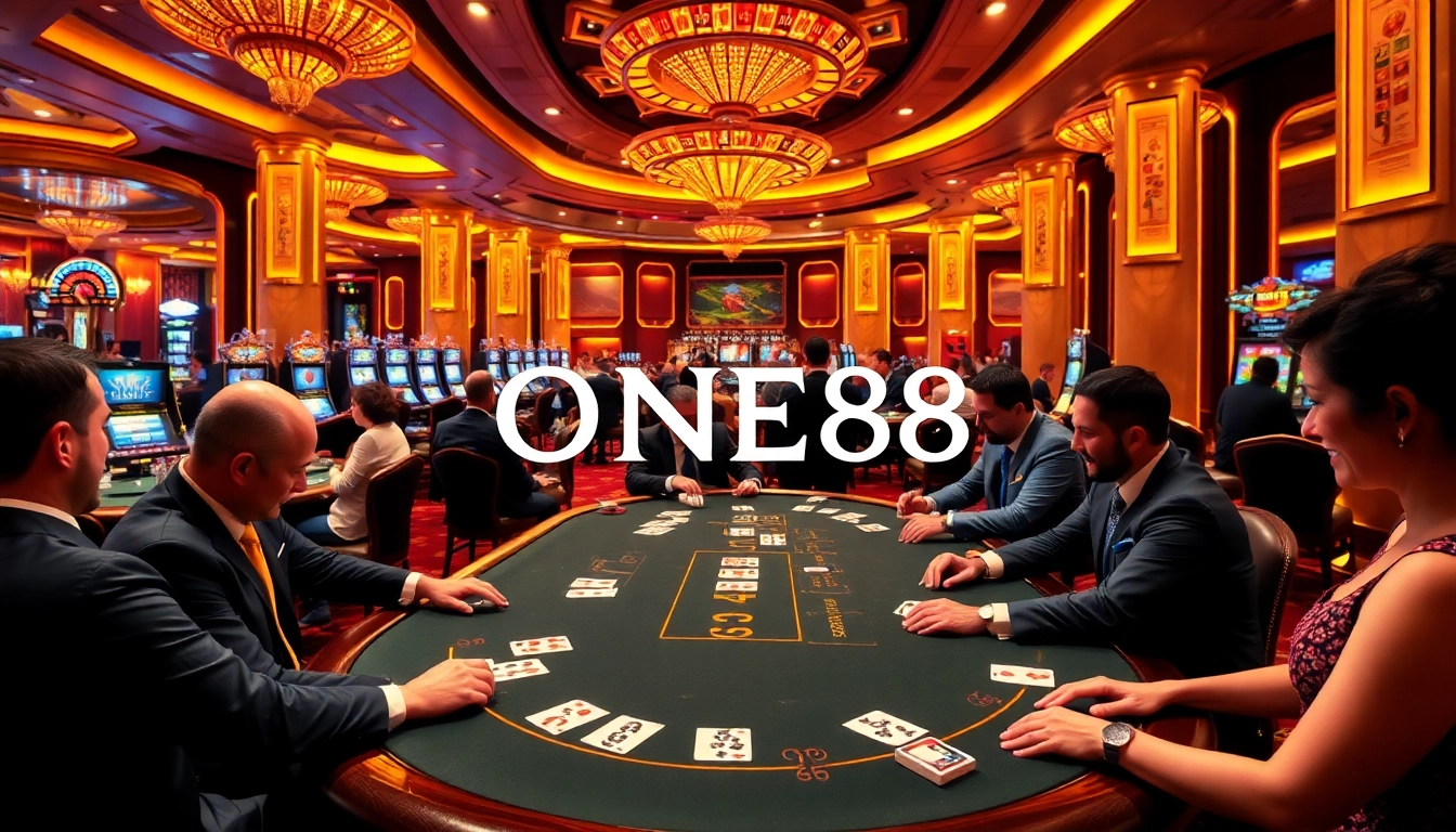 Experience thrilling gaming at one88's luxurious casino tables.