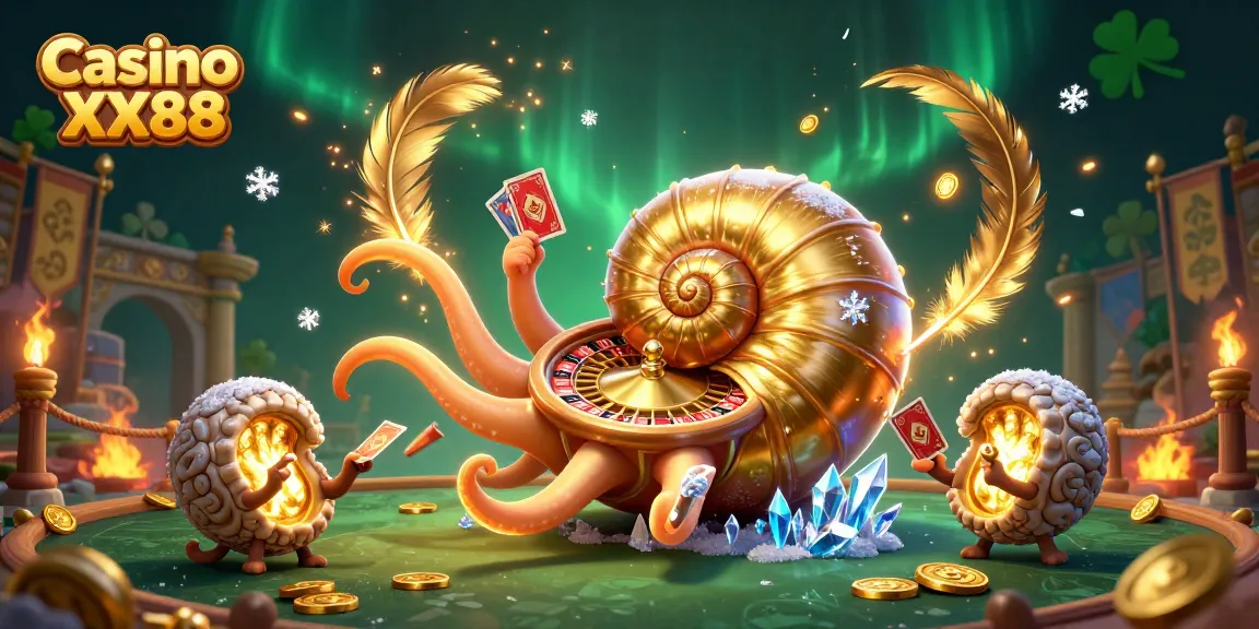 Engage with Casino XX88's thrilling game elements in a vibrant 3D casino scene.