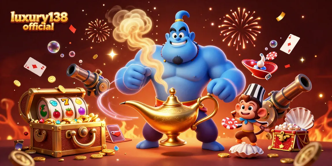 Play thrilling games with luxury138 official, showcasing a dynamic casino scene with magical elements