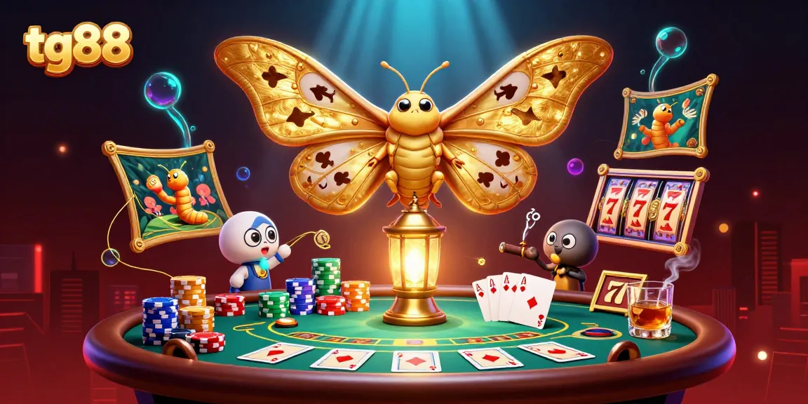 Experience dynamic gambling action at tg88 with rich visuals of poker chips and casino elements.