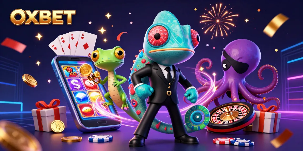 Experience thrilling gameplay at OXBET with vibrant casino excitement, chameleon and friends!