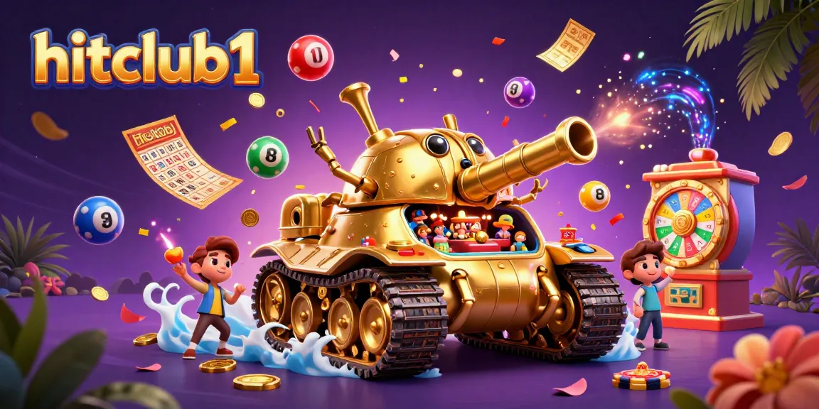 Experience the thrill of play at hitclub1 with an engaging casino-themed 3D illustration showcasing dynamic gaming elements.