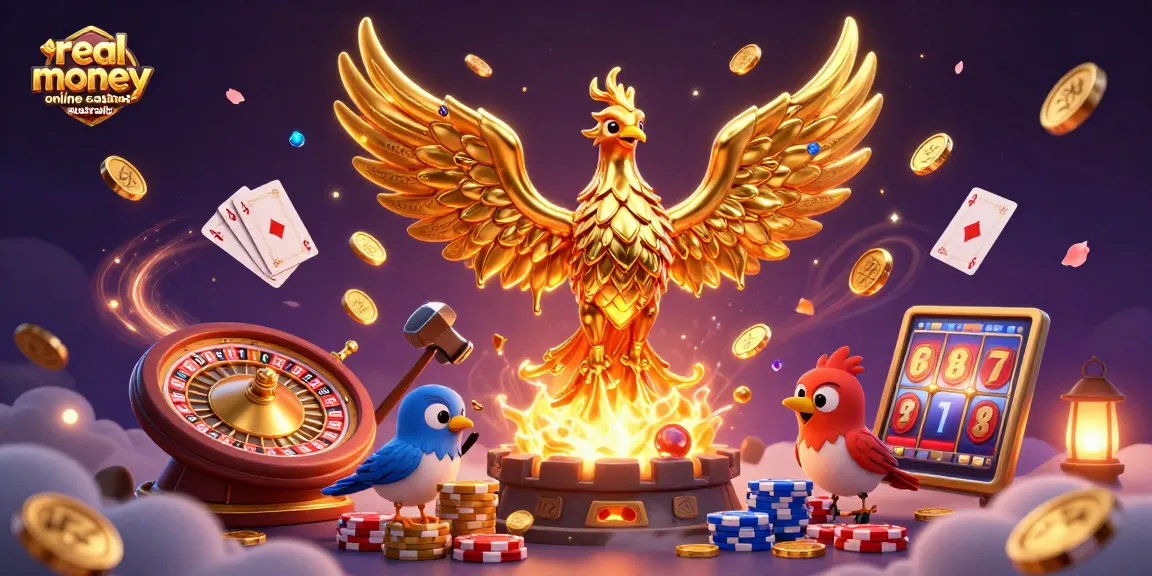 Cash in at real money online casinos Australia with molten gold phoenix and dynamic roulette action.